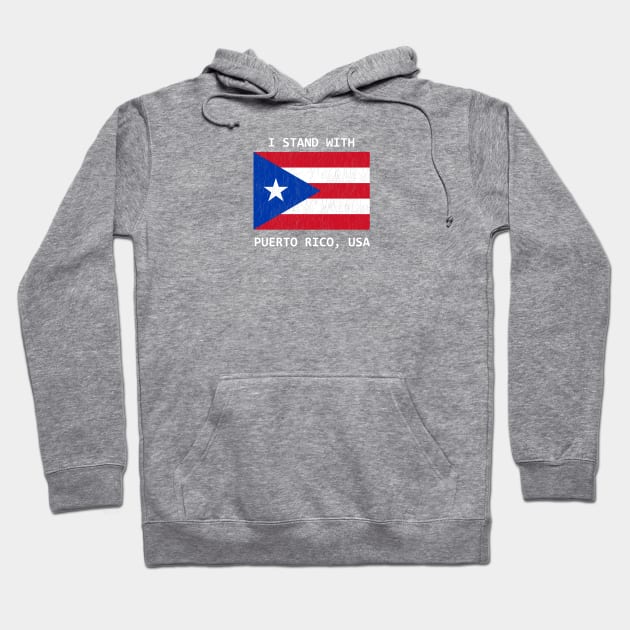 Stand with Puerto Rico, USA Hoodie by codeWhisperer